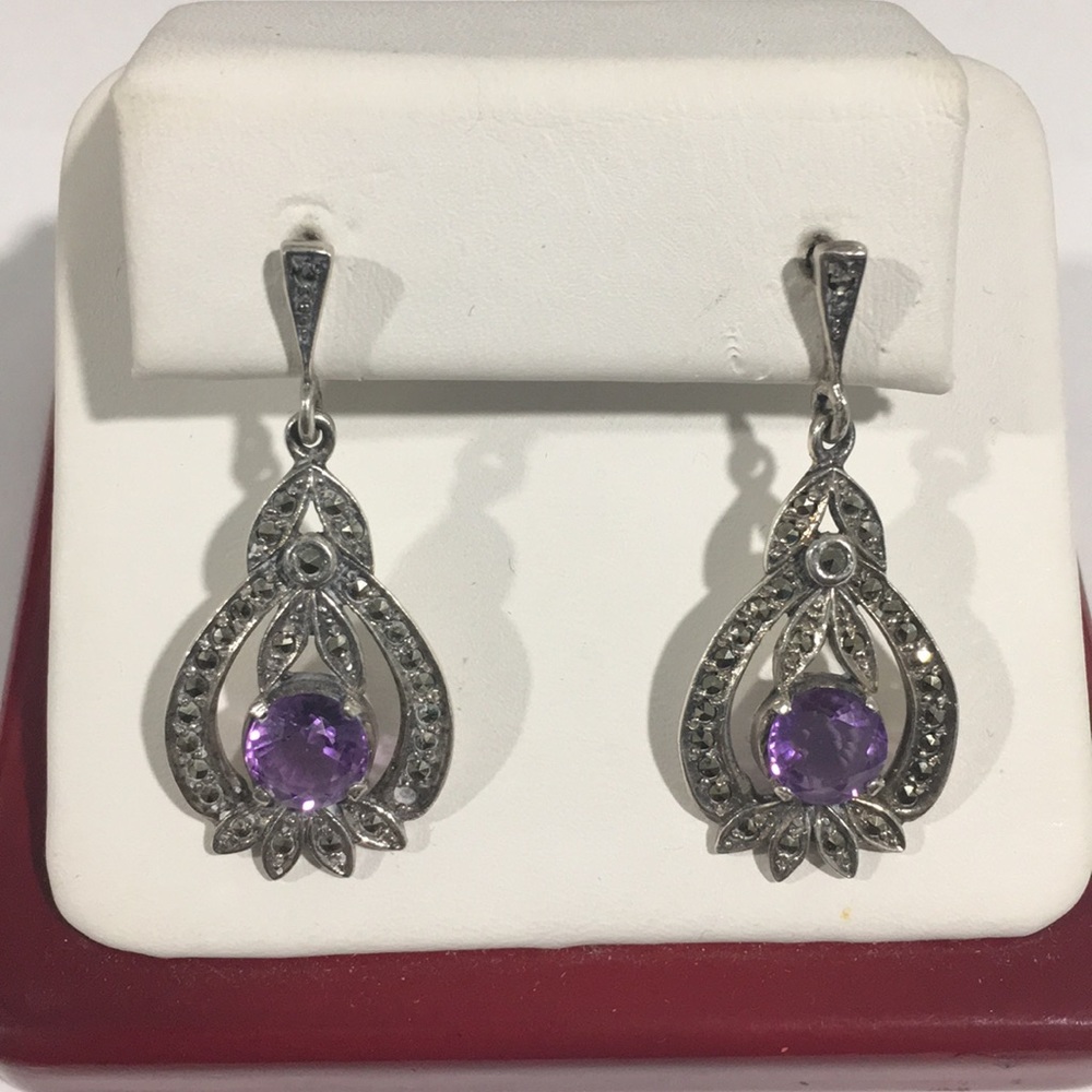 Antique Sterling Women's Earrings w/ Marcasite 💎